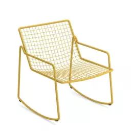 Rocking chair Rio R50 en Métal, Acier – Couleur Jaune – 67 x 86 x 77 cm – Designer Anton Cristell