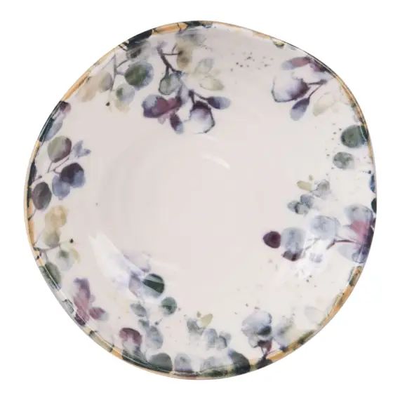 lot de 6 – Assiette creuse   19 cm  en faïence  décoré