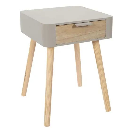 Table de chevet 1 tiroir en mdf taupe