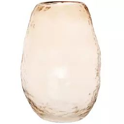 Vase en verre teinté marron H25