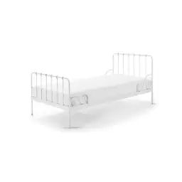 Lit 90×200 sommier inclus blanc