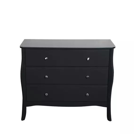 Commode 3 tiroirs BARROCO Noir