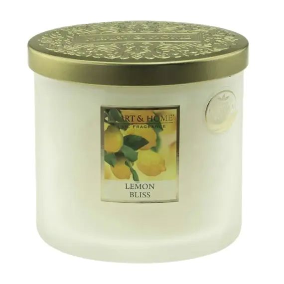 Bougie ellipse 2 mèches citron d&rsquo;amalfi