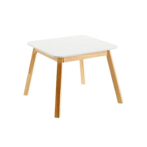 Bureau table enfant bois et blanc 55x55x45cm
