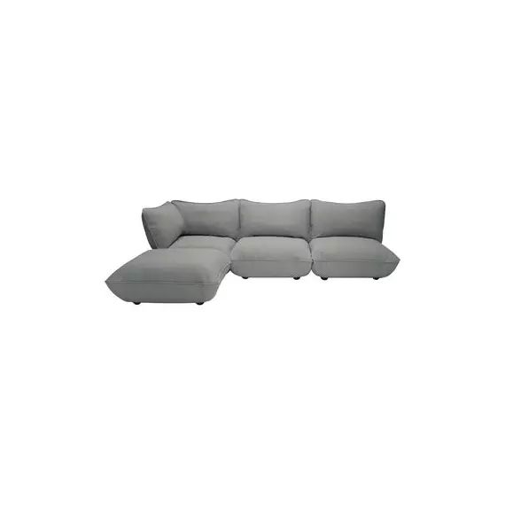 Canapé 3 places ou + Sumo en Tissu, Mousse recyclée – Couleur Gris – 301 x 205.5 x 90 cm