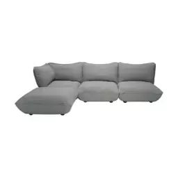 Canapé 3 places ou + Sumo en Tissu, Mousse recyclée – Couleur Gris – 301 x 205.5 x 90 cm