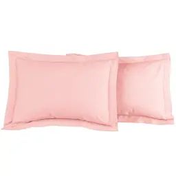 Lot de 2 taies d’oreiller unie percale e Poudre 50×70