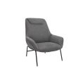 image de fauteuils scandinave Fauteuil design avec tissu effet velours texturé gris foncé MARCEAU