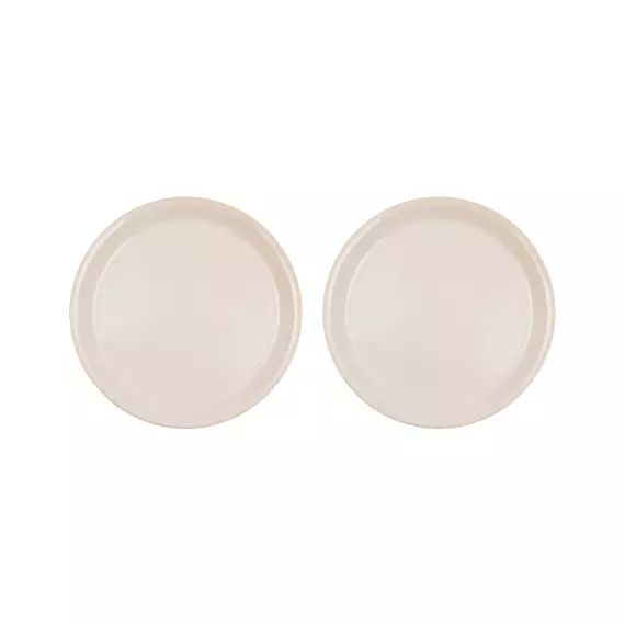 Assiette creuse blanc en terre cuite Ø22xH1,9cm