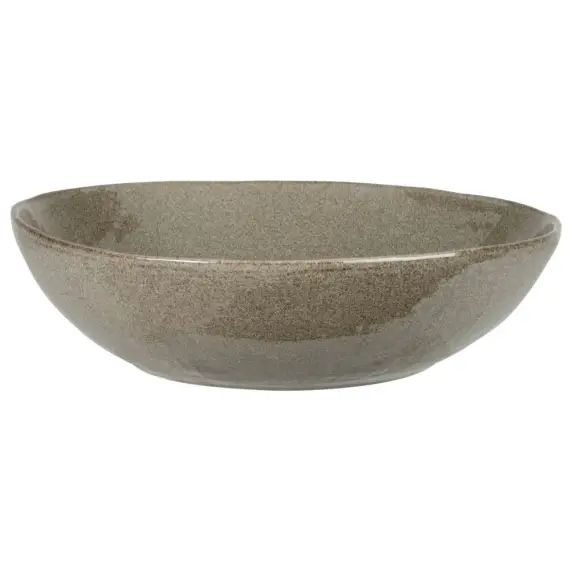 Assiette creuse en grès vert