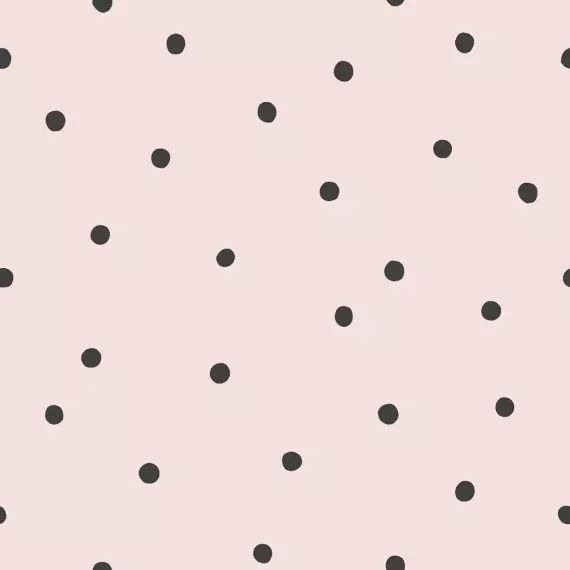 Papier peint pois en Papier Rose 50cm x 10m
