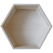 Etagère hexagone en bois 30×26,5x10cm