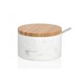 image de bocaux, boîtes & pots scandinave Pot à sucre en céramique et bambou