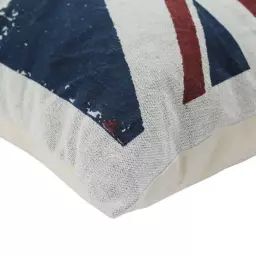 Coussin en coton drapeau anglais effet vintage 50×50