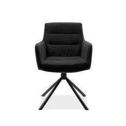 Lot de 2 chaises de salle à manger noires – L60 cm