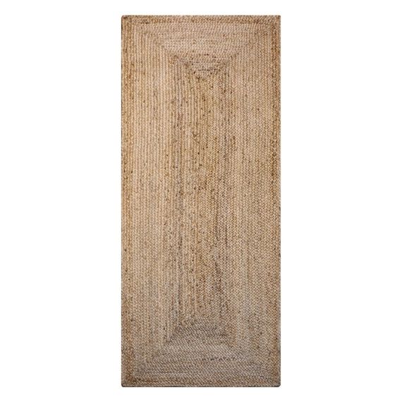 Tapis de couloir en jute naturel beige –   80 x 200