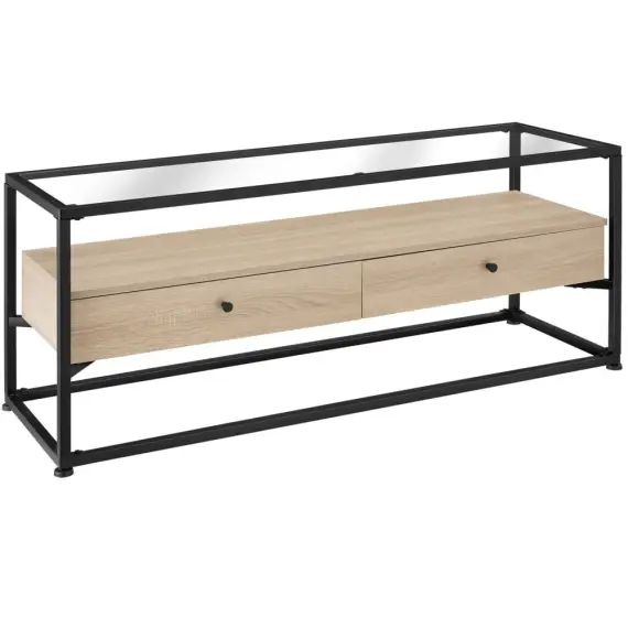 Buffet bas Style Industriel Bois clair industriel, Chêne Sonoma