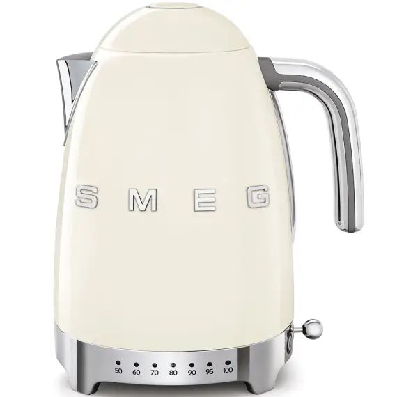 Bouilloire Année 50 1,7 l crème en inox  beige