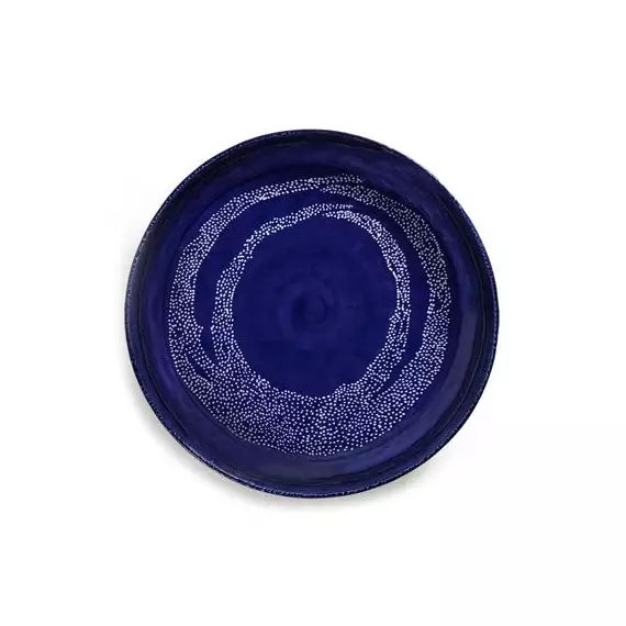 Plat de service Feast en Céramique, Grès émaillé – Couleur Bleu – 26.21 x 26.21 x 6 cm – Designer Ivo Bisignano