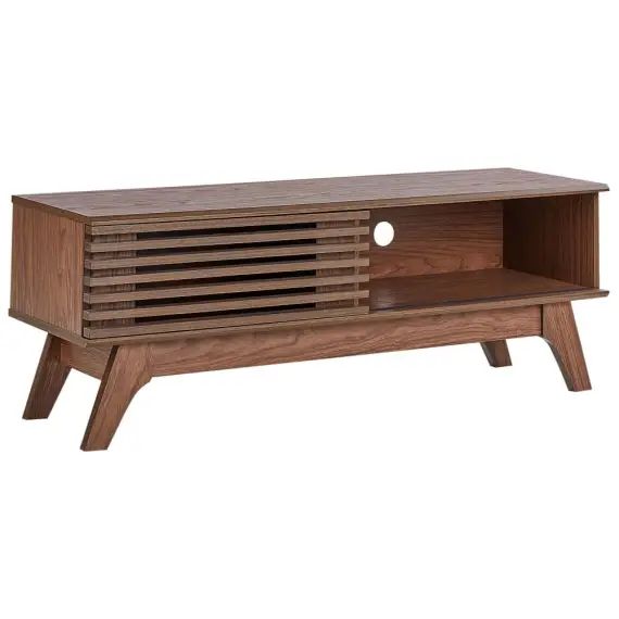 Meuble TV effet bois foncé