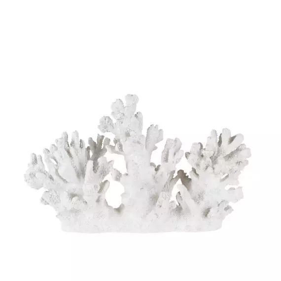 Statuette corail en polyrésine blanche H25