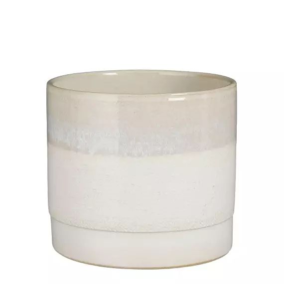 Cache-pot en terre cuite creme D22