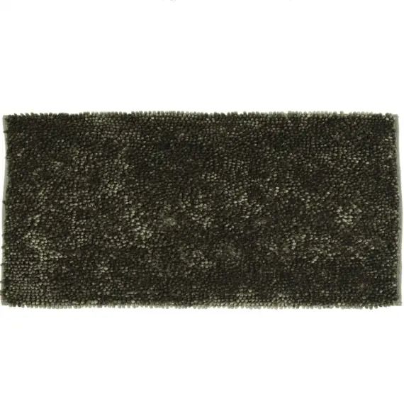 Tapis de bain en polyester uni kaki 50x80cm