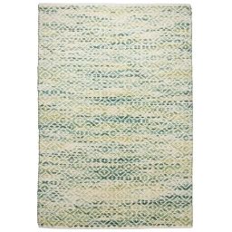 Tapis moderne en laine fait à la main vert 65×135