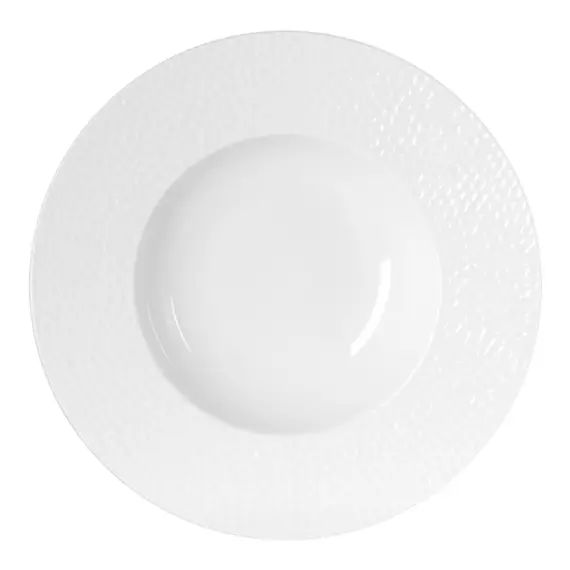 Lot de 6 assiettes creuse   23 cm  en porcelaine  blanc