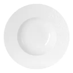 Lot de 6 assiettes creuse   23 cm  en porcelaine  blanc