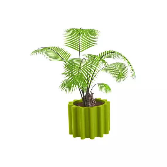 Pot de fleurs Gear en Plastique, polyéthène recyclable – Couleur Vert – 45 x 55 x 43 cm – Designer Anastasia Ivanuk