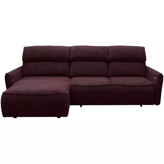 Canapé d&rsquo;angle relax électrique 4 places MANGO coloris rouge