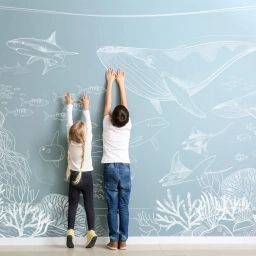 Papier peint enfant panoramique enfant océan – 250×340