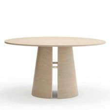 Table à manger ronde en bois D137cm bois clair