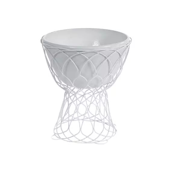 Cache-pot Re-trouvé en Métal, Acier – Couleur Blanc – 66 x 66 x 71 cm – Designer Patricia Urquiola