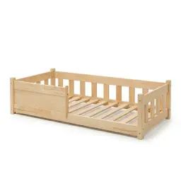 Lit 90×190 sommier inclus naturel