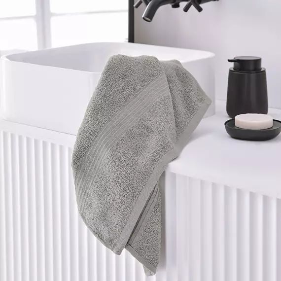 Maxi drap de bain uni en coton beige 90×150
