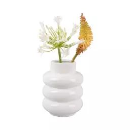 Vase en céramique blanc H 19,5cm