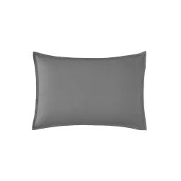 Taie d’oreiller en percale de coton gris 50×70