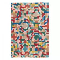 Tapis design et moderne en laine multicolore 140×200