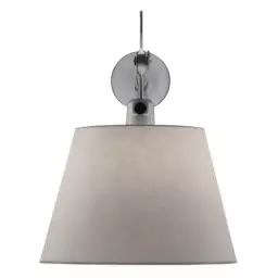 Applique Tolomeo en Métal, Soie – Couleur Gris – 32 x 42 x 27 cm – Designer Michele de Lucchi