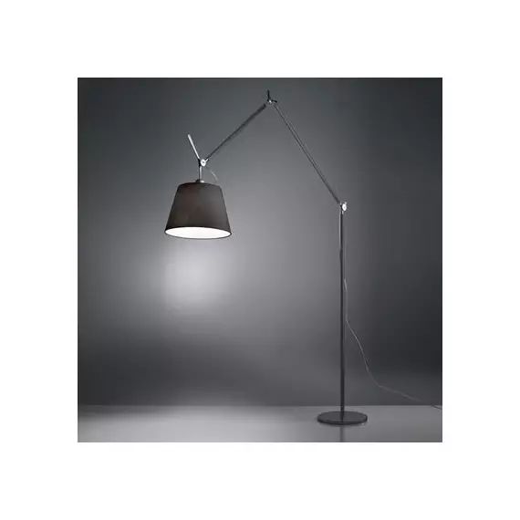 Lampadaire Tolomeo Mega en Métal, Tissu – Couleur Noir – 58 x 41 x 148 cm – Designer Michele de Lucchi