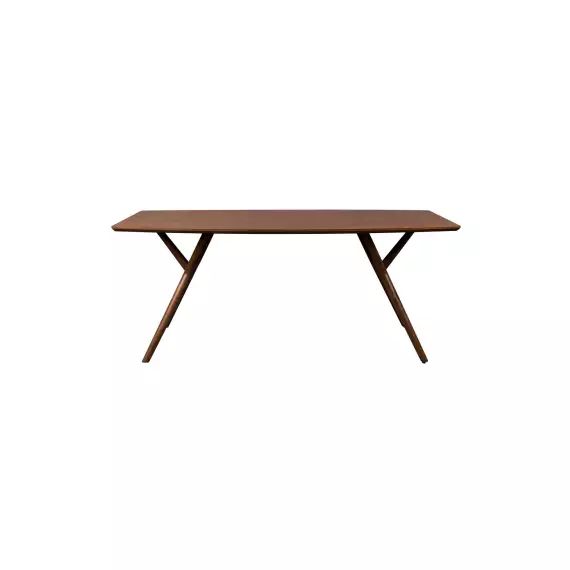Table à manger en bois 180x90cm bois foncé