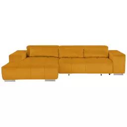 Canapé d’angle relax électrique 4 places ORION coloris jaune