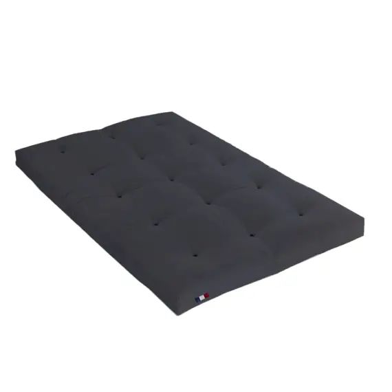 Matelas futon cotongris anthracite 160×200