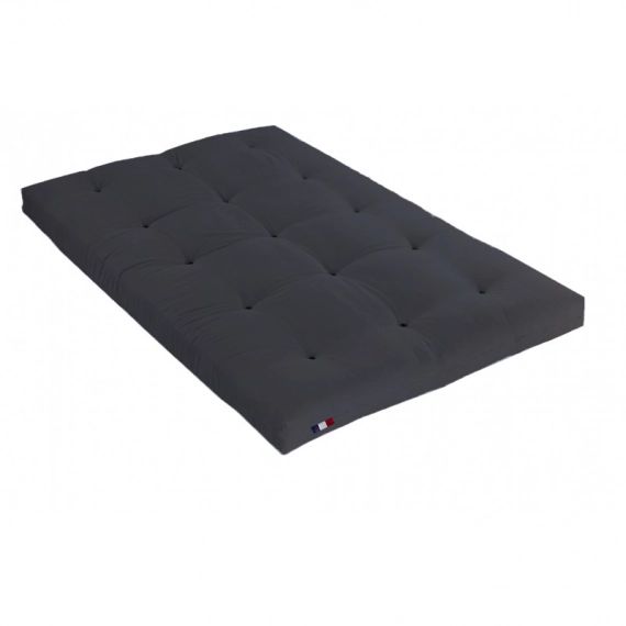 Matelas futon cotongris anthracite 160×200