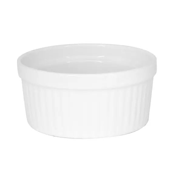 Moule à soufflé n.3  19 cm en porcelaine  blanc