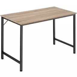 Table de bureau Jenkins Bois clair industriel, Chêne Sonoma