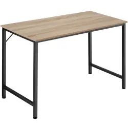 Table de bureau Jenkins Bois clair industriel, Chêne Sonoma