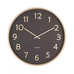 Horloge en bois noir diam 40cm